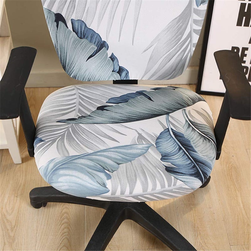 Jinzio Computer Office Chair Cover - Split Protective & Stretchable Cloth Polyester Universal Desk Task Chair Chair Covers Stretch Rotating Chair Slipcover, Strong Blue - Image 3